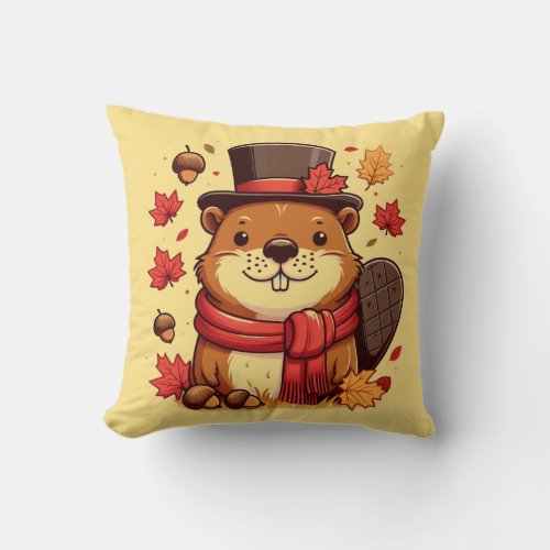 Cozy Critter Adorable Beaver Pillow for Ultimate 