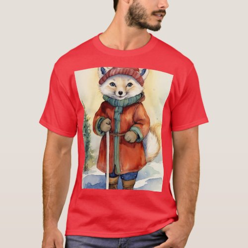 Cozy Critters T_Shirt Designs Adorable Fox Sticke