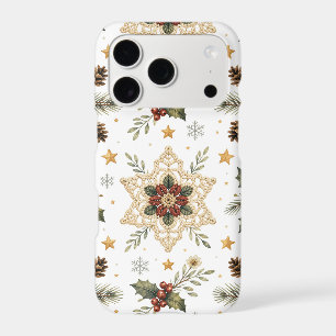 Cozy Crochet Snowflake Holly Scandinavian Christma Iphone 18 Pro Case