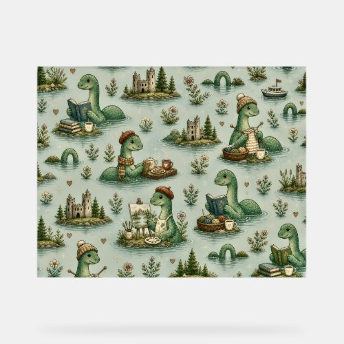Cozy Cryptids Nessie Loch Ness Monster hobbies Acrylic Sign