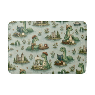 Cozy Cryptids Nessie Loch Ness Monster hobbies Bath Mat