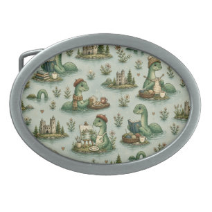 Cozy Cryptids Nessie Loch Ness Monster hobbies Belt Buckle