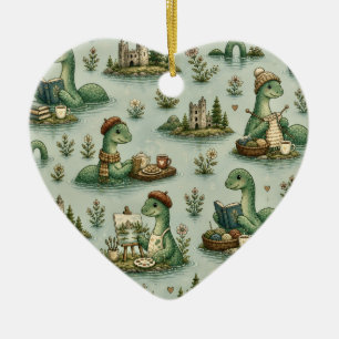 Cozy Cryptids Nessie Loch Ness Monster hobbies Ceramic Ornament