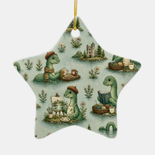 Cozy Cryptids Nessie Loch Ness Monster hobbies Ceramic Ornament