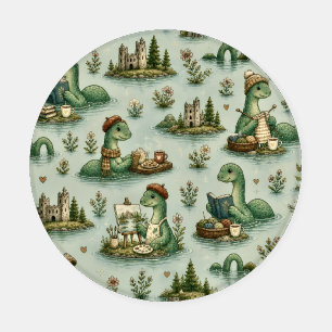Cozy Cryptids Nessie Loch Ness Monster hobbies Coaster Set