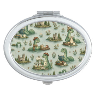 Cozy Cryptids Nessie Loch Ness Monster hobbies  Compact Mirror