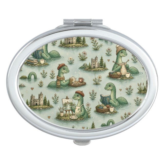 Cozy Cryptids Nessie Loch Ness Monster hobbies  Compact Mirror (Front)