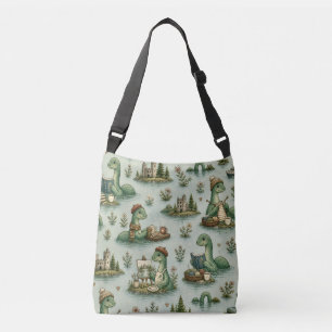Cozy Cryptids Nessie Loch Ness Monster hobbies  Crossbody Bag