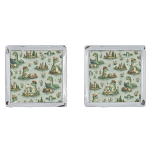Cozy Cryptids Nessie Loch Ness Monster hobbies Cufflinks