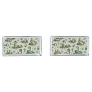 Cozy Cryptids Nessie Loch Ness Monster hobbies Cufflinks