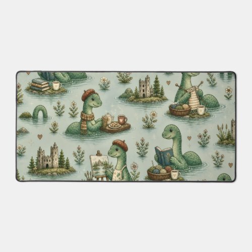 Cozy Cryptids Nessie Loch Ness Monster hobbies  Desk Mat
