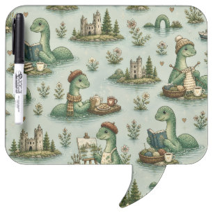 Cozy Cryptids Nessie Loch Ness Monster hobbies Dry Erase Board