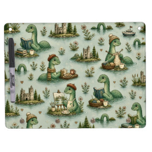 Cozy Cryptids Nessie Loch Ness Monster hobbies Dry Erase Board With Keychain Holder