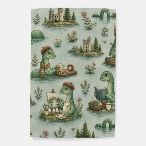 Cozy Cryptids Nessie Loch Ness Monster hobbies Garden Flag