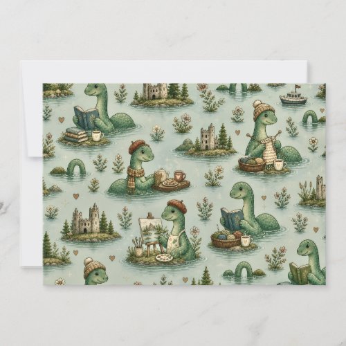 Cozy Cryptids Nessie Loch Ness Monster hobbies  Invitation