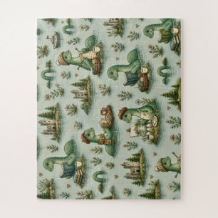 Cozy Cryptids Nessie Loch Ness Monster hobbies Jigsaw Puzzle