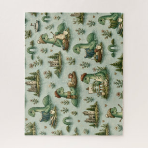 Cozy Cryptids Nessie Loch Ness Monster hobbies Jigsaw Puzzle