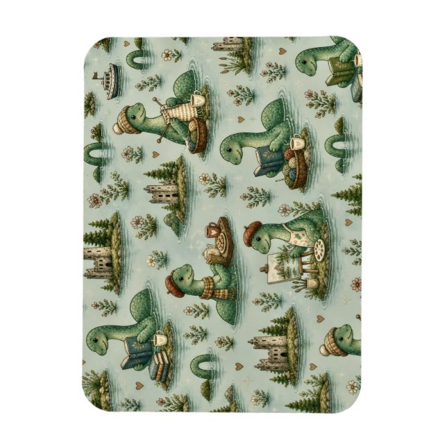 Cozy Cryptids Nessie Loch Ness Monster hobbies  Magnet (Vertical)