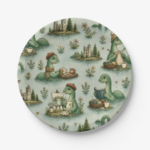 Cozy Cryptids Nessie Loch Ness Monster hobbies  Paper Plates