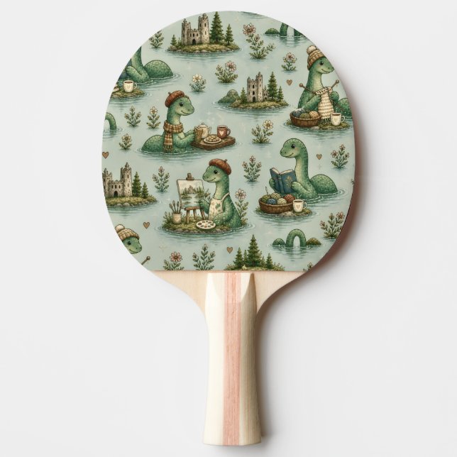 Cozy Cryptids Nessie Loch Ness Monster hobbies  Ping Pong Paddle (Front)