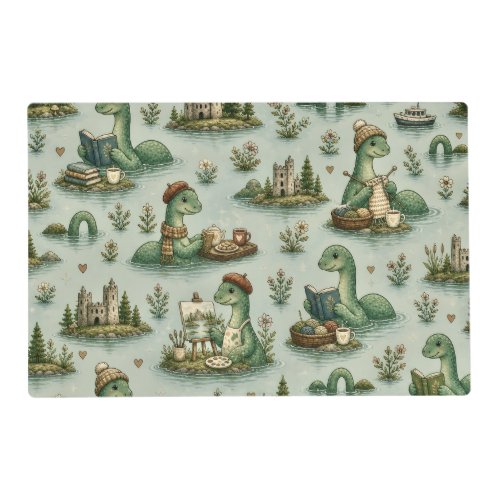 Cozy Cryptids Nessie Loch Ness Monster hobbies Placemat
