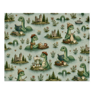 Cozy Cryptids Nessie Loch Ness Monster hobbies Poster