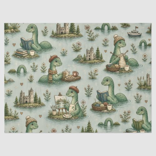 Cozy Cryptids Nessie Loch Ness Monster hobbies  Tissue Paper