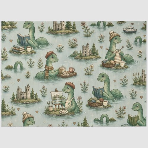 Cozy Cryptids Nessie Loch Ness Monster hobbies  Tissue Paper