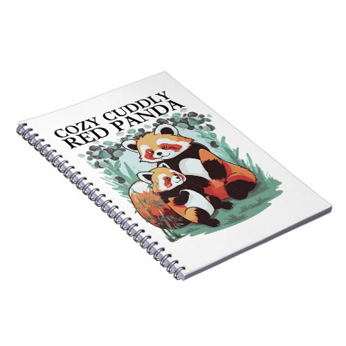 Cozy Cuddly Red Panda Notebook