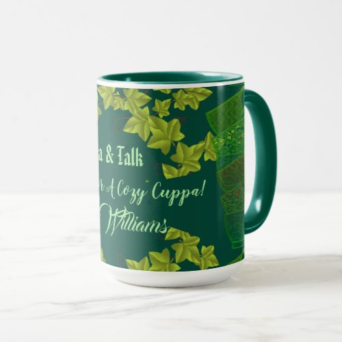 Cozy Cuppa Green Tea Cups Afternoon Tea Party Mug