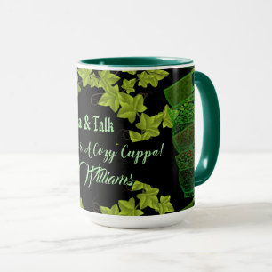 Cozy Cuppa Green Tea Cups Afternoon Tea Party Mug