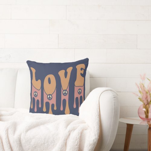 Cozy cushion with Love print