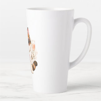 Cozy Cute Calico Cat Bride to be Latte Mug
