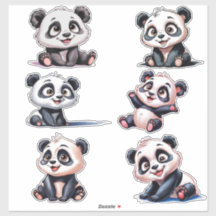 Cozy cute cartoon Pandas