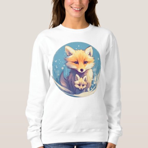  Cozy Cute Fox Cottagecore Vintage Aestheti Sweatshirt