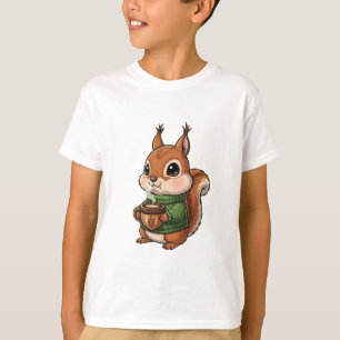 Cozy Cute Squirrel Wearing Green Knitted Sweater