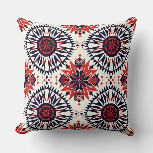 Cozy Cyan "Cosmic Interlock" Plush Sherpa Blanket Throw Pillow (Front)