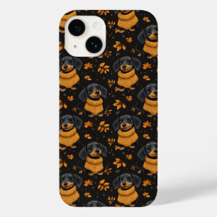 Cozy Dachshund Autumn Pattern - Dog Lovers Design Case-Mate iPhone 14 Case