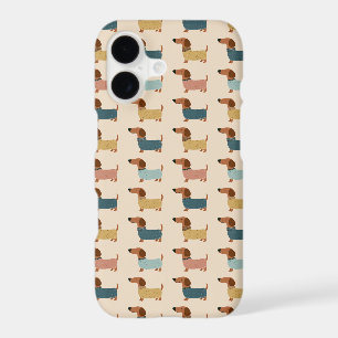 Cozy Dachshund Sweater Pattern iPhone 17 Case