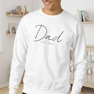 Cozy Dad EST Year Classic Family Script Design Sweatshirt