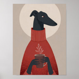 Cozy Dog Art – Mug & Steam Poster