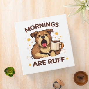 Cozy Dog Illustration 3 Ring Binder