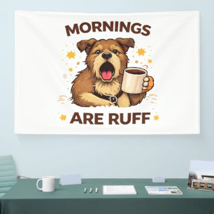 Cozy Dog Illustration Banner