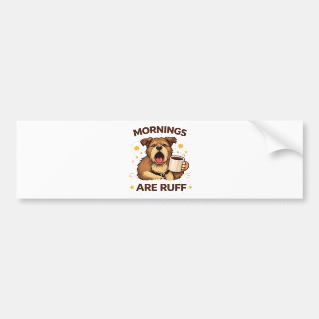 Cozy Dog Illustration Bumper Sticker (Front)