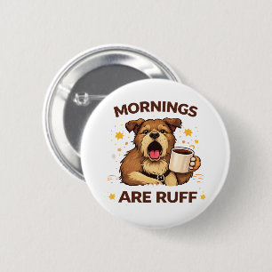 Cozy Dog Illustration Button