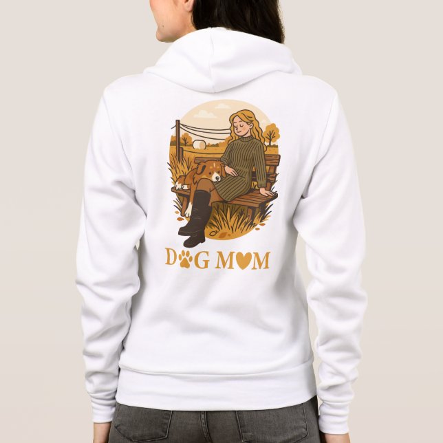 Cozy Dog Mom Bonding Moment With Her Companion Hoodie (Back)