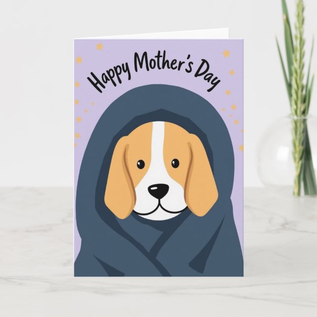Cozy Dog Mothers Day Card (Front)