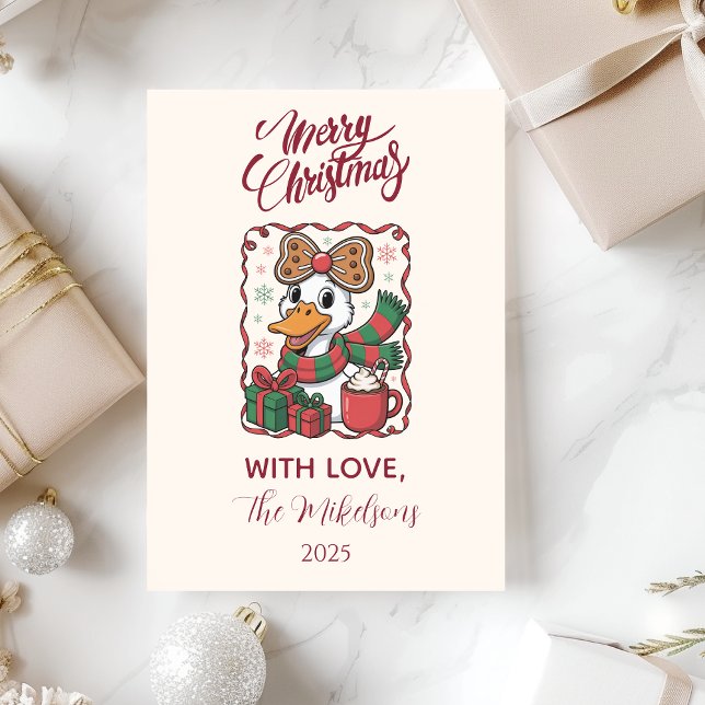 Cozy Duck Christmas Holiday Card (Creator Uploaded)