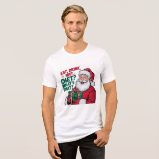 Cozy Eat Drink Nap Santa Christmas T-Shirt Tri-Blend Shirt