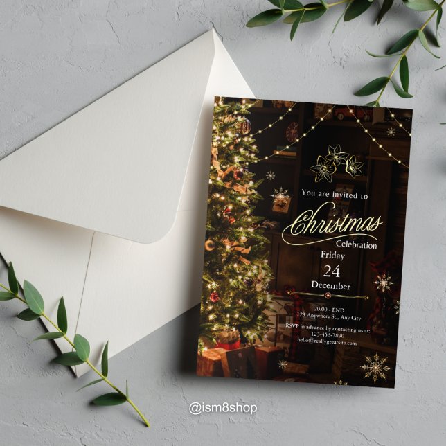 Cozy & Elegant Christmas Celebration Invitation (Creator Uploaded)